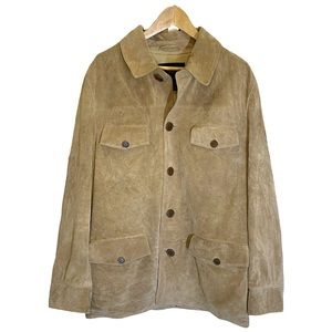 Men’s Express suede shacket button jacket Large